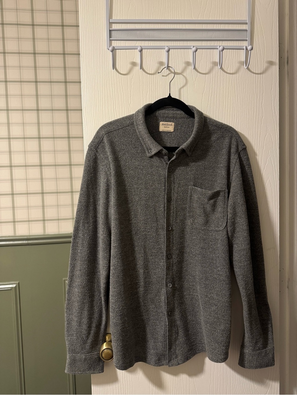 Men's Lightweight Button-Up Shirt Jacket in Charcoal by Madewell